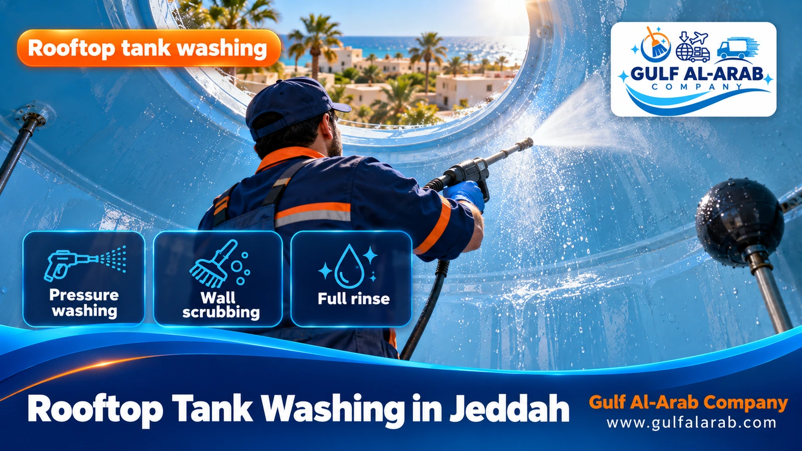 Rooftop Tank Washing in Jeddah