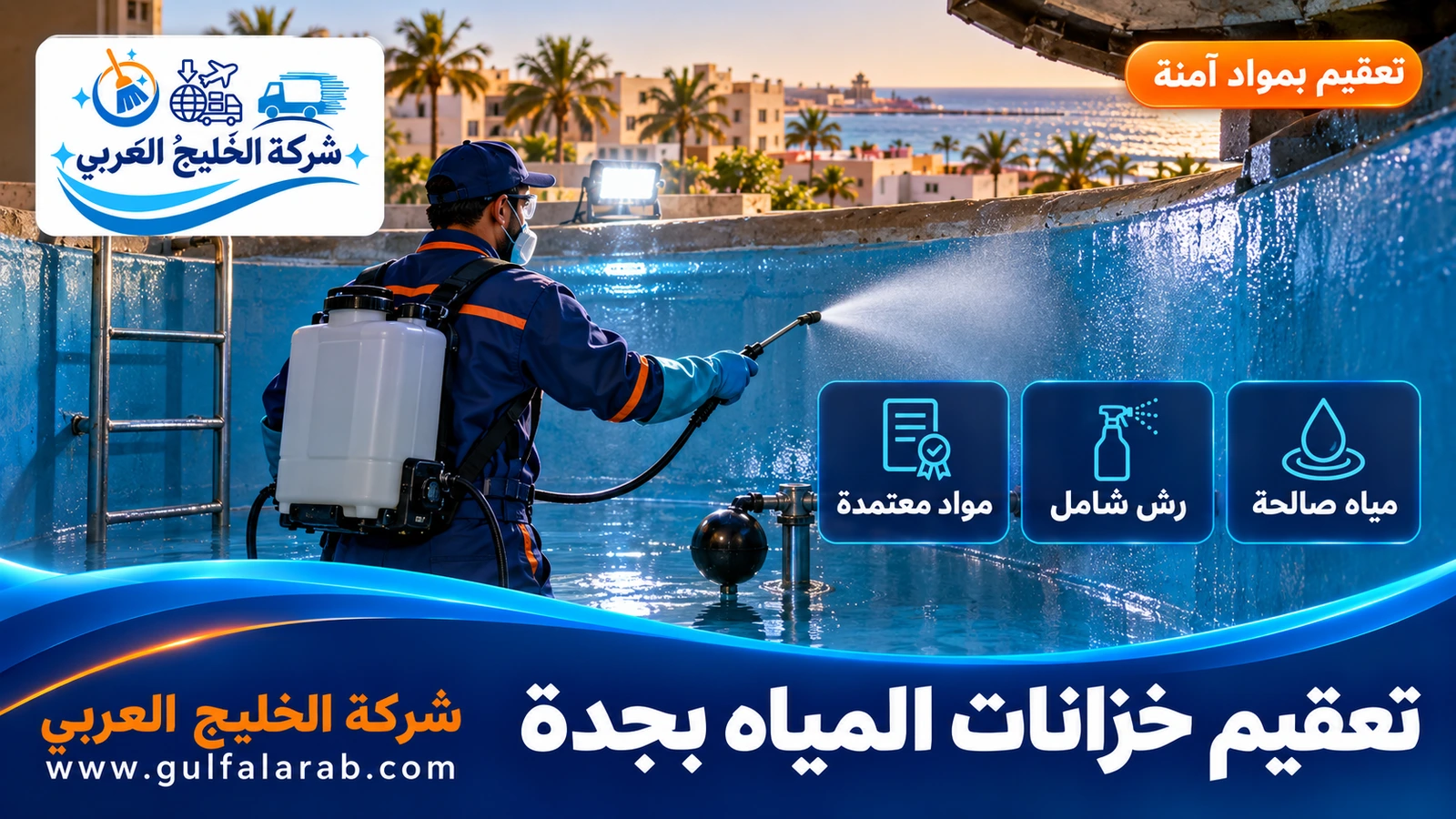 تعقيم خزانات المياه بجدة