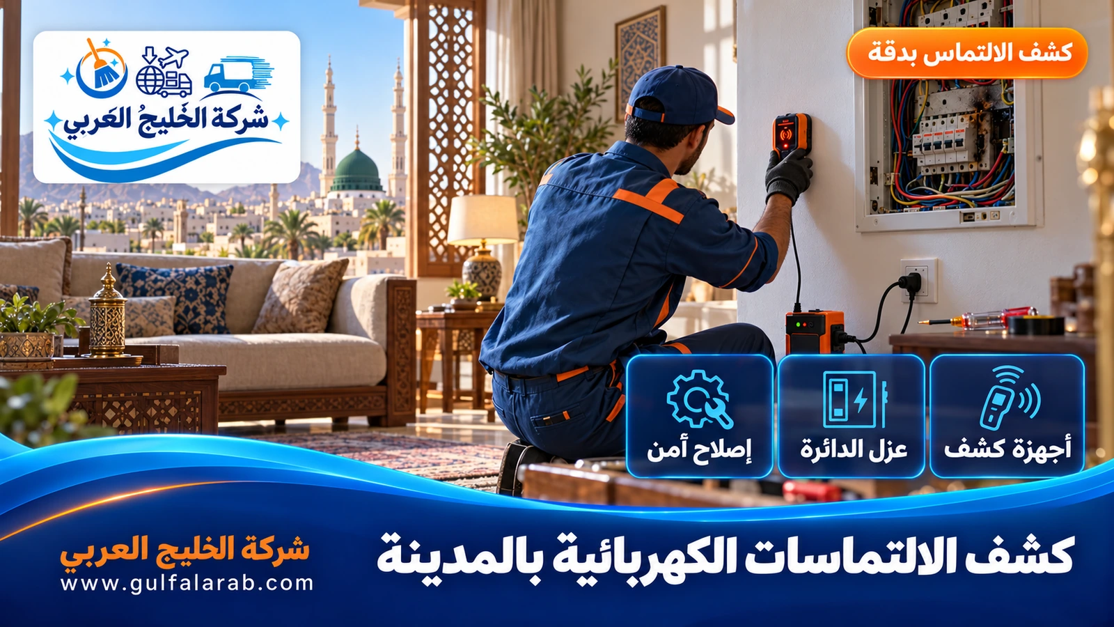 كشف الالتماسات الكهربائية بالمدينة