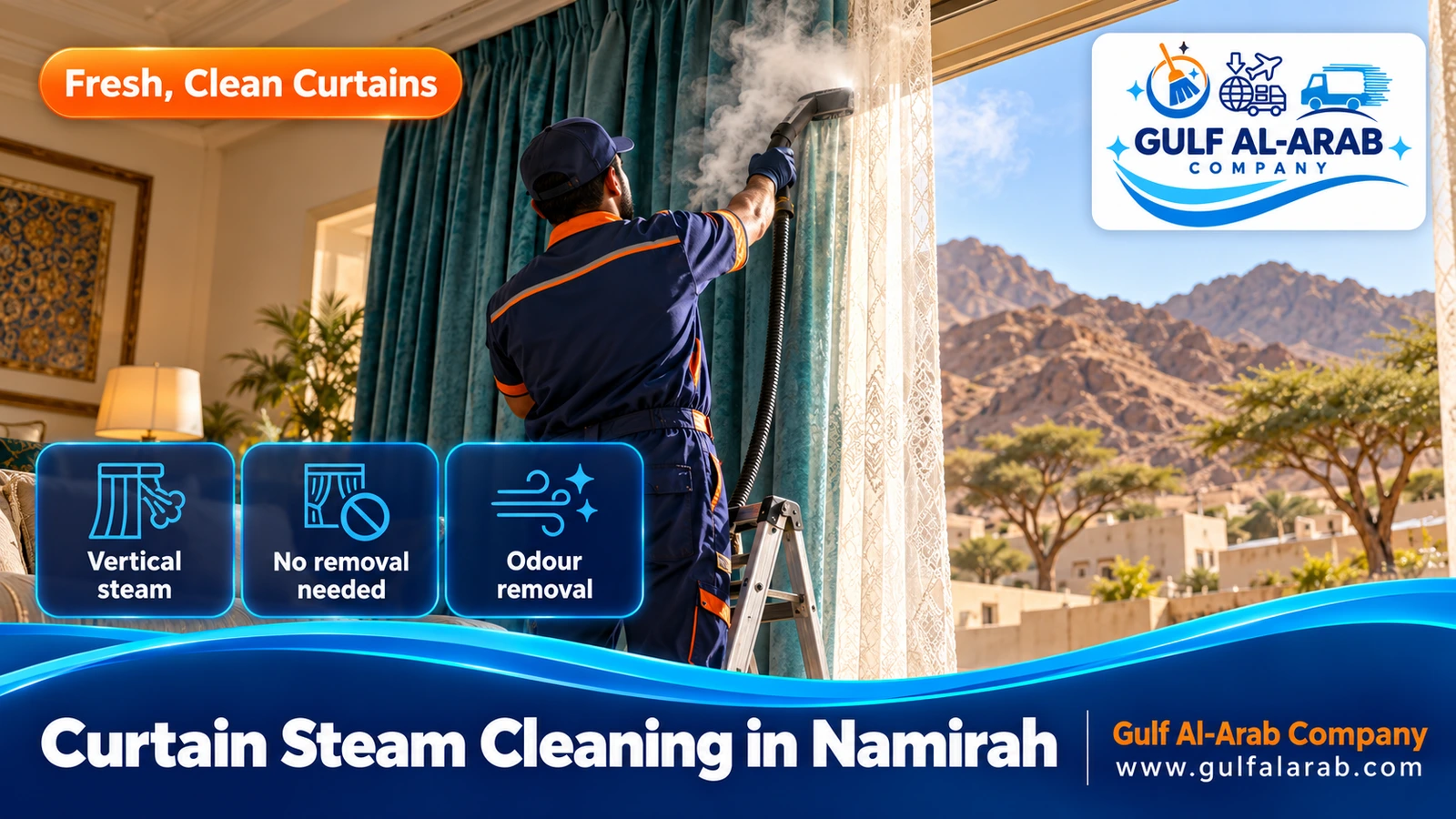 Curtain Steam Cleaning in Namirah